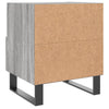 Yöpöydät 2 kpl harmaa Sonoma 40x35x47,5 cm tekninen puu