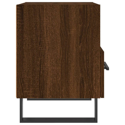 Yöpöydät 2 kpl ruskea tammi 40x35x47,5 cm tekninen puu