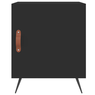 Yöpöydät 2 kpl musta 40x40x50 cm tekninen puu