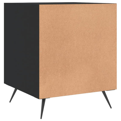 Yöpöydät 2 kpl musta 40x40x50 cm tekninen puu