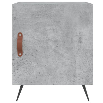 Yöpöydät 2 kpl betoninharmaa 40x40x50 cm tekninen puu