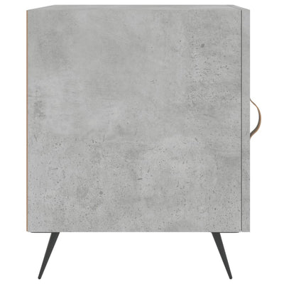 Yöpöydät 2 kpl betoninharmaa 40x40x50 cm tekninen puu