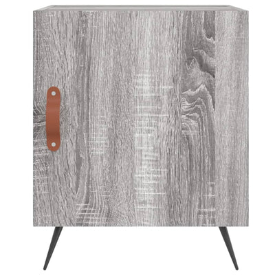 Yöpöydät 2 kpl harmaa Sonoma 40x40x50 cm tekninen puu