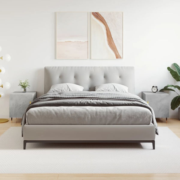 Betoninharmaa yöpöydät Signa 40x40x50cm (2 kpl puinen)