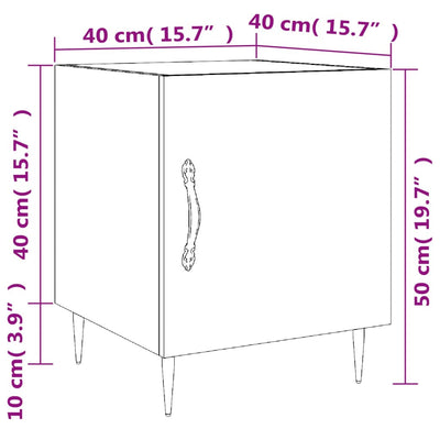 Harmaa yöpöytä Signa 40x40x50cm (puinen)