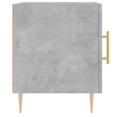 Yöpöydät 2 kpl betoninharmaa 40x40x50 cm tekninen puu