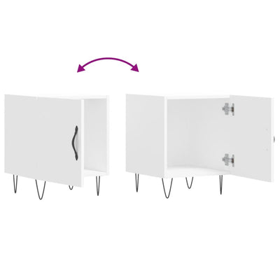 Valkoinen yöpöytä Panfir 40x40x50cm (puinen)