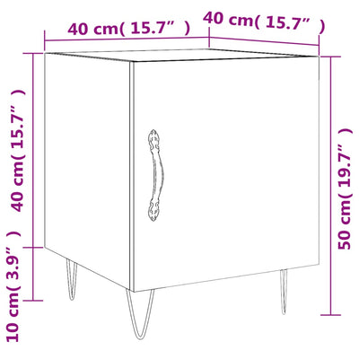Harmaa yöpöytä Panfir 40x40x50cm (puinen)