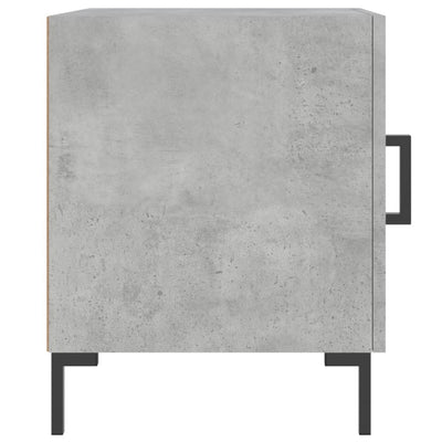 Yöpöydät 2 kpl betoninharmaa 40x40x50 cm tekninen puu
