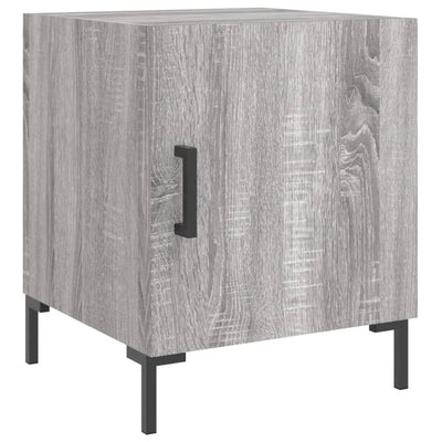 Yöpöydät 2 kpl harmaa Sonoma 40x40x50 cm tekninen puu