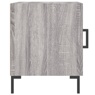Yöpöydät 2 kpl harmaa Sonoma 40x40x50 cm tekninen puu