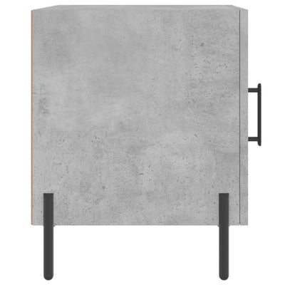 Yöpöydät 2 kpl betoninharmaa 40x40x50 cm tekninen puu