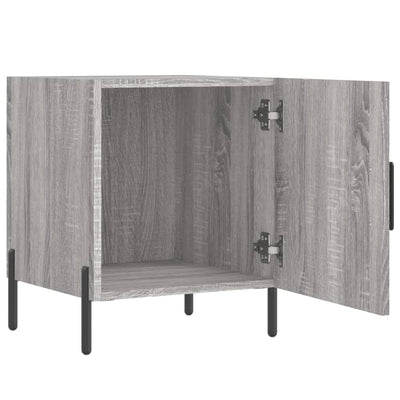Yöpöydät 2 kpl harmaa Sonoma 40x40x50 cm tekninen puu