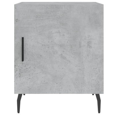 Yöpöydät 2 kpl betoninharmaa 40x40x50 cm tekninen puu