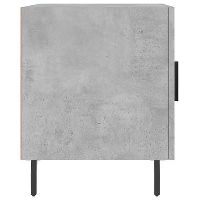 Yöpöydät 2 kpl betoninharmaa 40x40x50 cm tekninen puu
