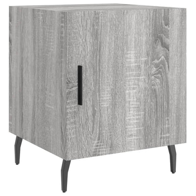 Yöpöydät 2 kpl harmaa Sonoma 40x40x50 cm tekninen puu
