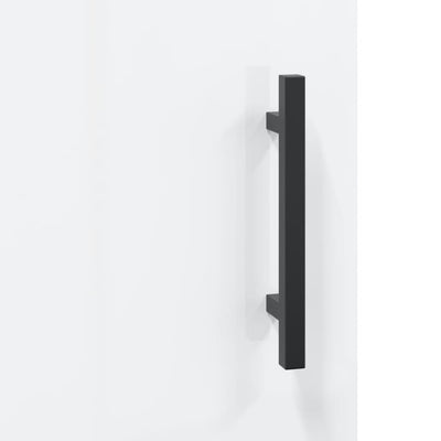 Valkoinen yöpöydät Burhan 40x40x50cm (2 kpl korkeakiilto puinen)