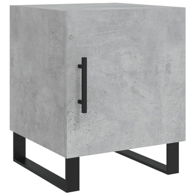 Yöpöydät 2 kpl betoninharmaa 40x40x50 cm tekninen puu