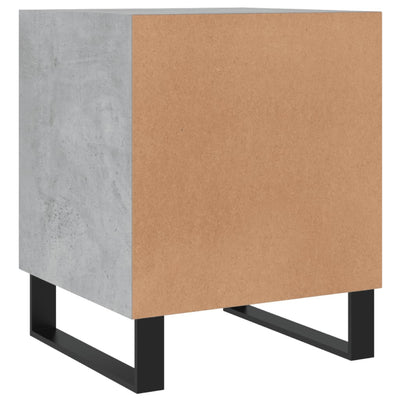 Yöpöydät 2 kpl betoninharmaa 40x40x50 cm tekninen puu