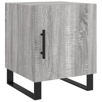 Yöpöydät 2 kpl harmaa Sonoma 40x40x50 cm tekninen puu