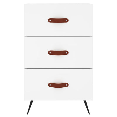 Valkoinen yöpöytä Dahil 40x40x66cm (puinen)