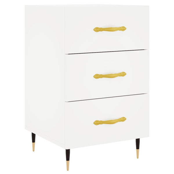 Yöpöytä valkoinen 40x40x66 cm tekninen puu