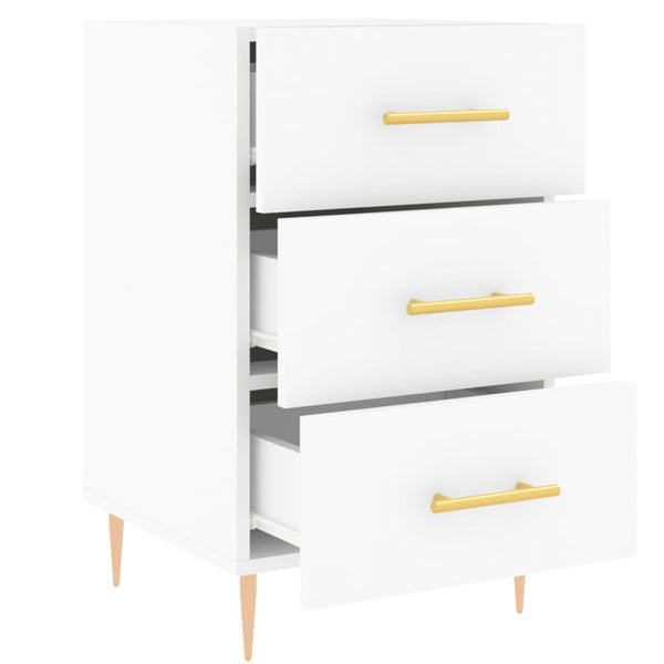 Yöpöytä valkoinen 40x40x66 cm tekninen puu