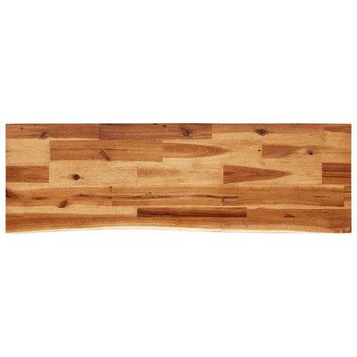 Konsolipöytä elävillä reunoilla 110x35x80 cm täysi akasiapuu