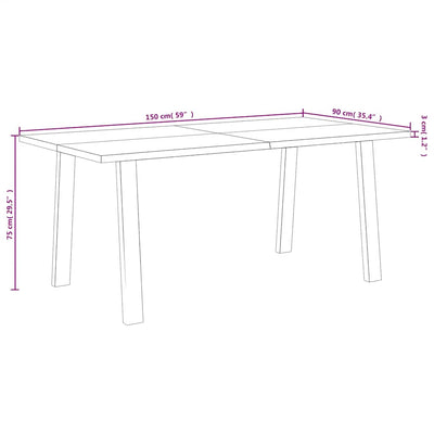 Puutarhapöytä Kerri 150x90x75cm (akasiapuu)