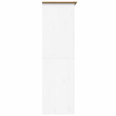Vaatekaappi BODO valkoinen/ruskea 101x52x176,5 cm täysi mänty