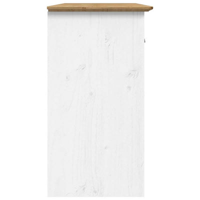 Valkoinen/ruskea senkki bodo Potinga 115,5x44x80cm (mänty)