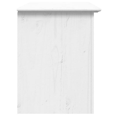 TV-taso 2 laatikolla BODO valkoinen 91x43x56 cm täysi mänty