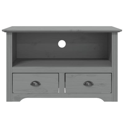 TV-taso 2 laatikolla BODO harmaa 91x43x56 cm täysi mänty