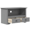 TV-taso 2 laatikolla BODO harmaa 91x43x56 cm täysi mänty