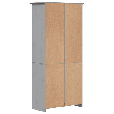 Kirjahylly BODO harmaa 80x38x180 cm täysi mänty 5-kerrosta