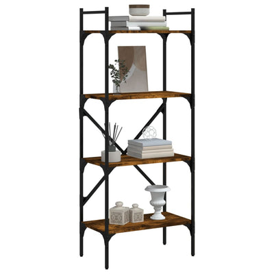 Savutammi kirjahylly Mazit 56x31,5x138,5cm (4 kerrosta, puinen)