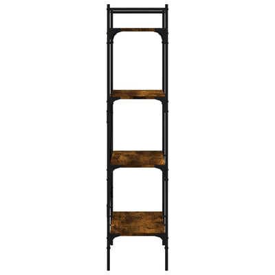 Kirjahylly 4 kerrosta savutammi 56x31,5x138,5 cm tekninen puu