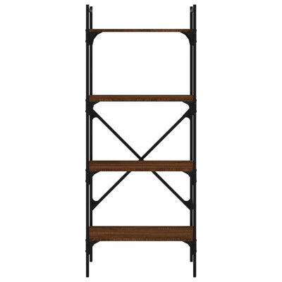 Ruskea kirjahylly Mazit 56x31,5x138,5cm (4 kerrosta, tammi, puinen)