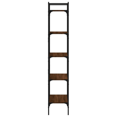 Kirjahylly 5 kerrosta ruskea tammi 56x31,5x174 cm tekninen puu