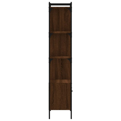 Kirjahylly ovella ruskea tammi 44,5x30x154,5 cm tekninen puu