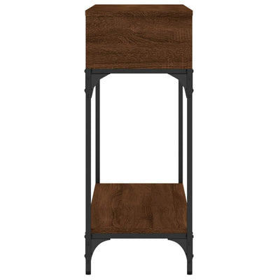 Konsolipöytä ruskea tammi 100x30,5x75 cm tekninen puu