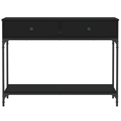 Konsolipöytä musta 100x34,5x75 cm tekninen puu