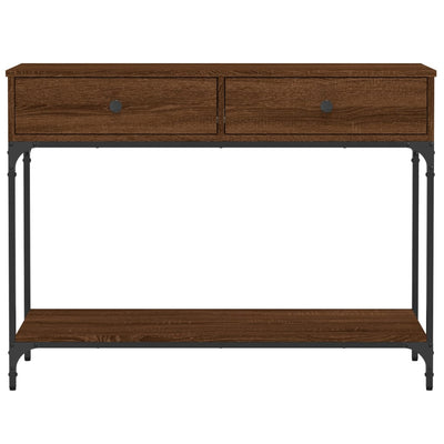 Konsolipöytä ruskea tammi 100x34,5x75 cm tekninen puu