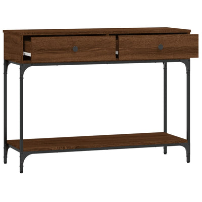 Konsolipöytä ruskea tammi 100x34,5x75 cm tekninen puu
