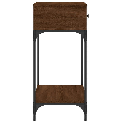 Konsolipöytä ruskea tammi 75x34,5x75 cm tekninen puu