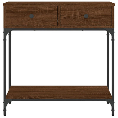 Konsolipöytä ruskea tammi 75x34,5x75 cm tekninen puu