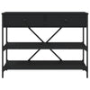 Musta konsolipöytä laatikoilla ja hyllyillä Geta (puinen)