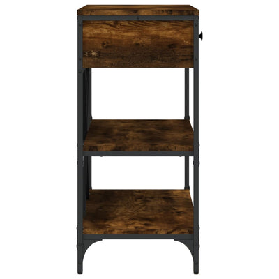 Savutammi konsolipöytä laatikoilla ja hyllyillä Geta (puinen)