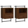 Ruskea tammi yöpöydät seinälle Belal 40x30x61cm (2 kpl, puinen)