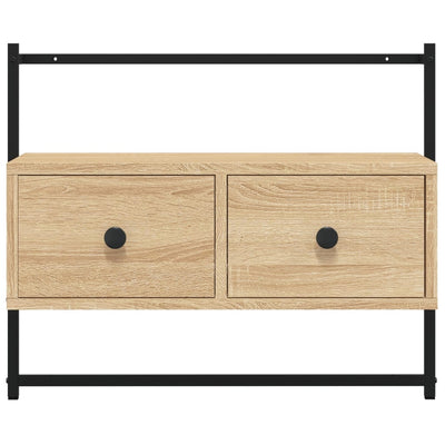TV-kaappi seinälle Sonoma-tammi 60,5x30x51 cm tekninen puu